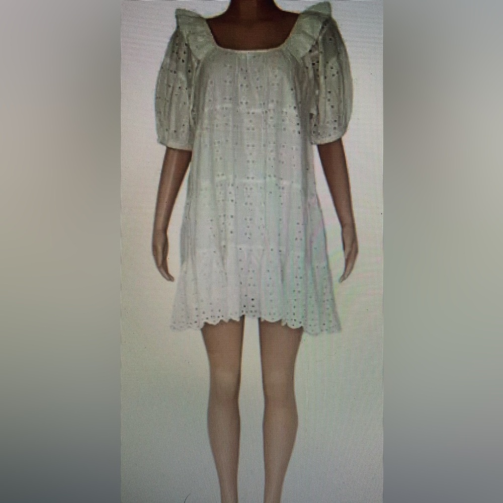 Ferris Cleobella White Eyelet Mini  Dress - Picture 2 of 11